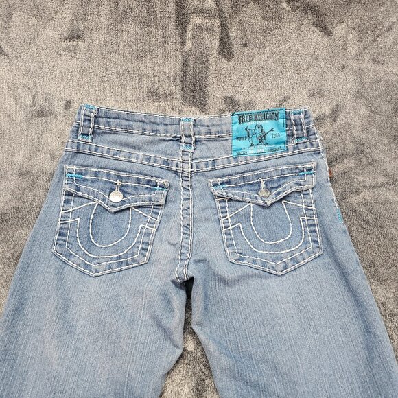 Vintage true religion Jeans World tour Joey Super T 24-803mybt flap pockets Y2K - Picture 8 of 12